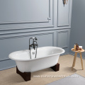 Luxury CUPC Freestanding Enamel Bathtub With Pedestal